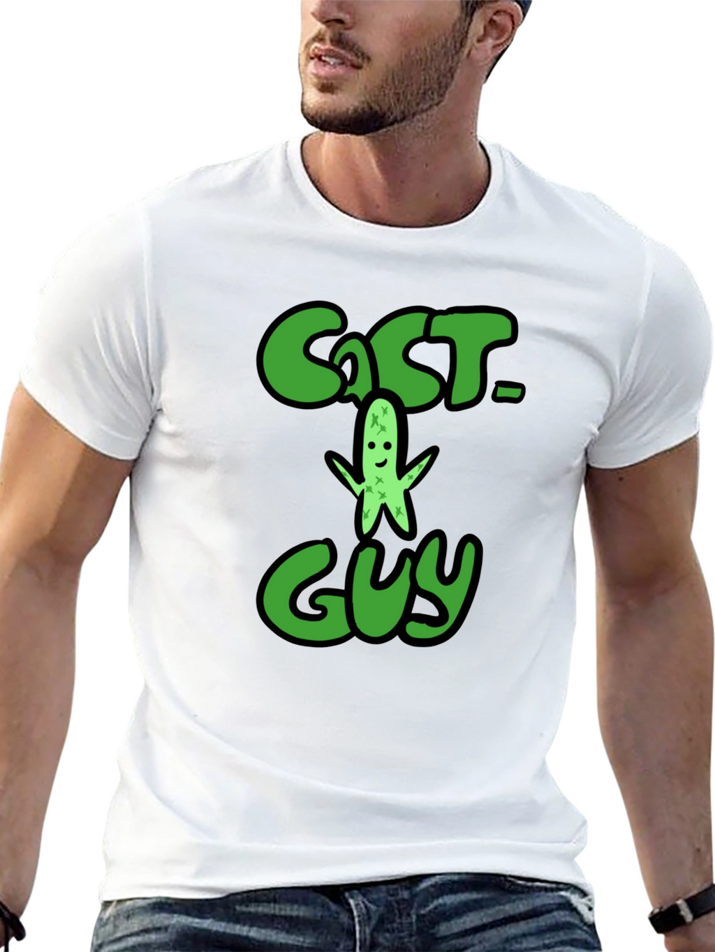 Cactus Guy Graphic Print T-Shirt