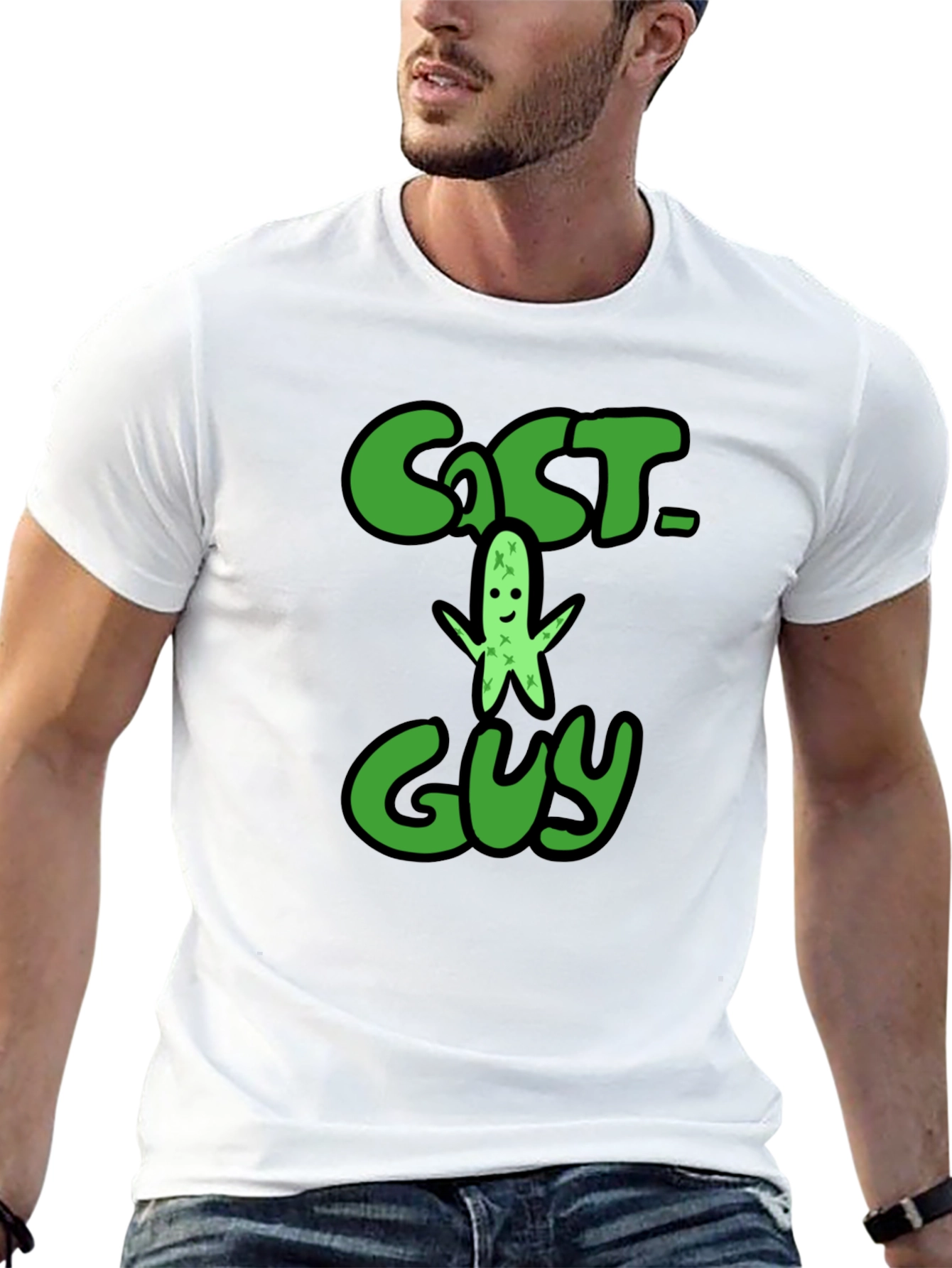 Cactus Guy Graphic Print T-Shirt