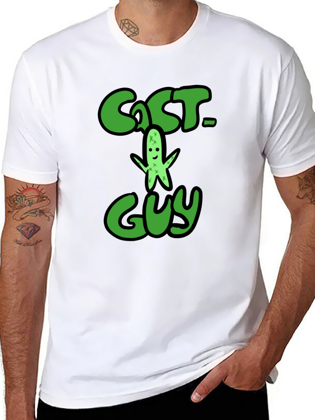 Cactus Guy Graphic Print T-Shirt
