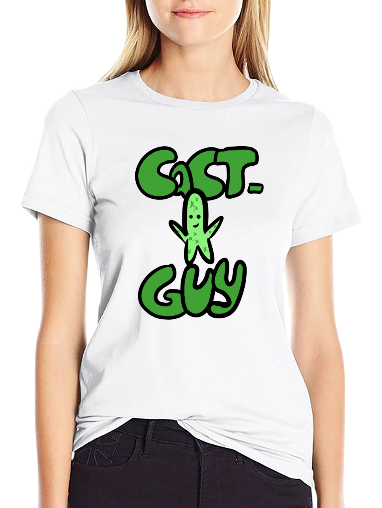 Cactus Guy Graphic Print T-Shirt