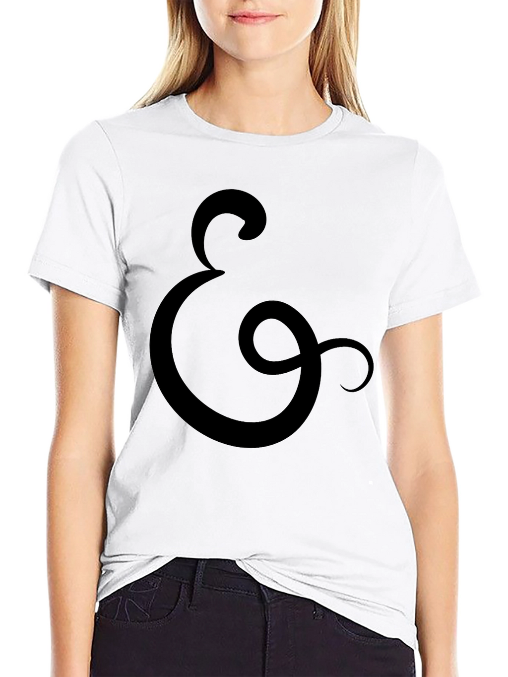 Black T-Shirt with Ampersand Symbol