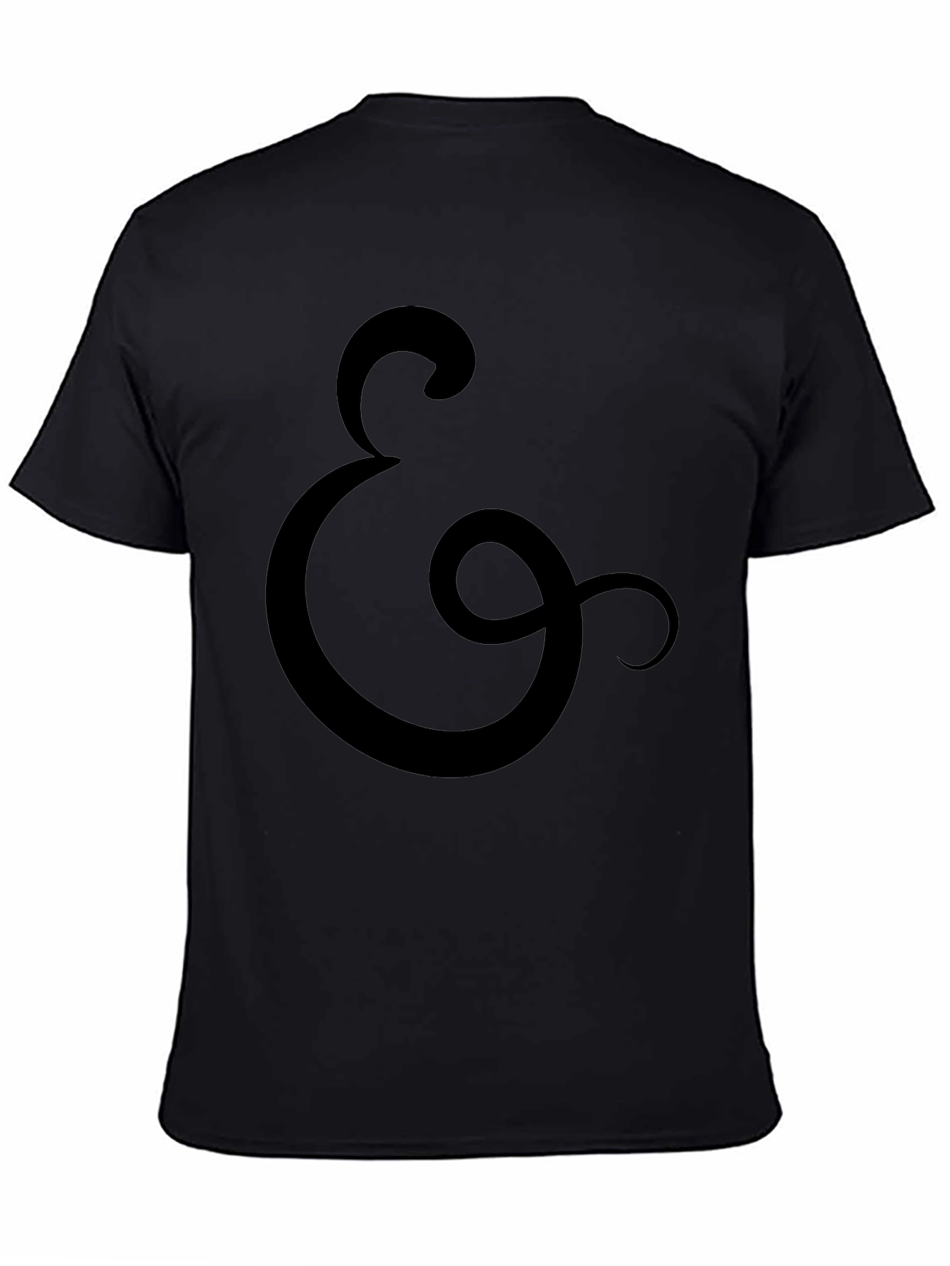Black T-Shirt with Ampersand Symbol