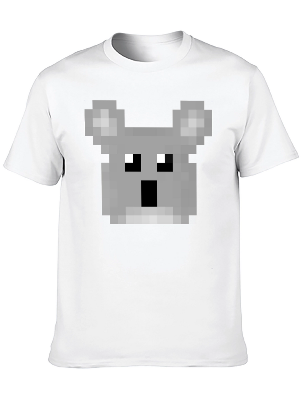 Pixelated Koala Graphic T-Shirt - Black Cotton Tee