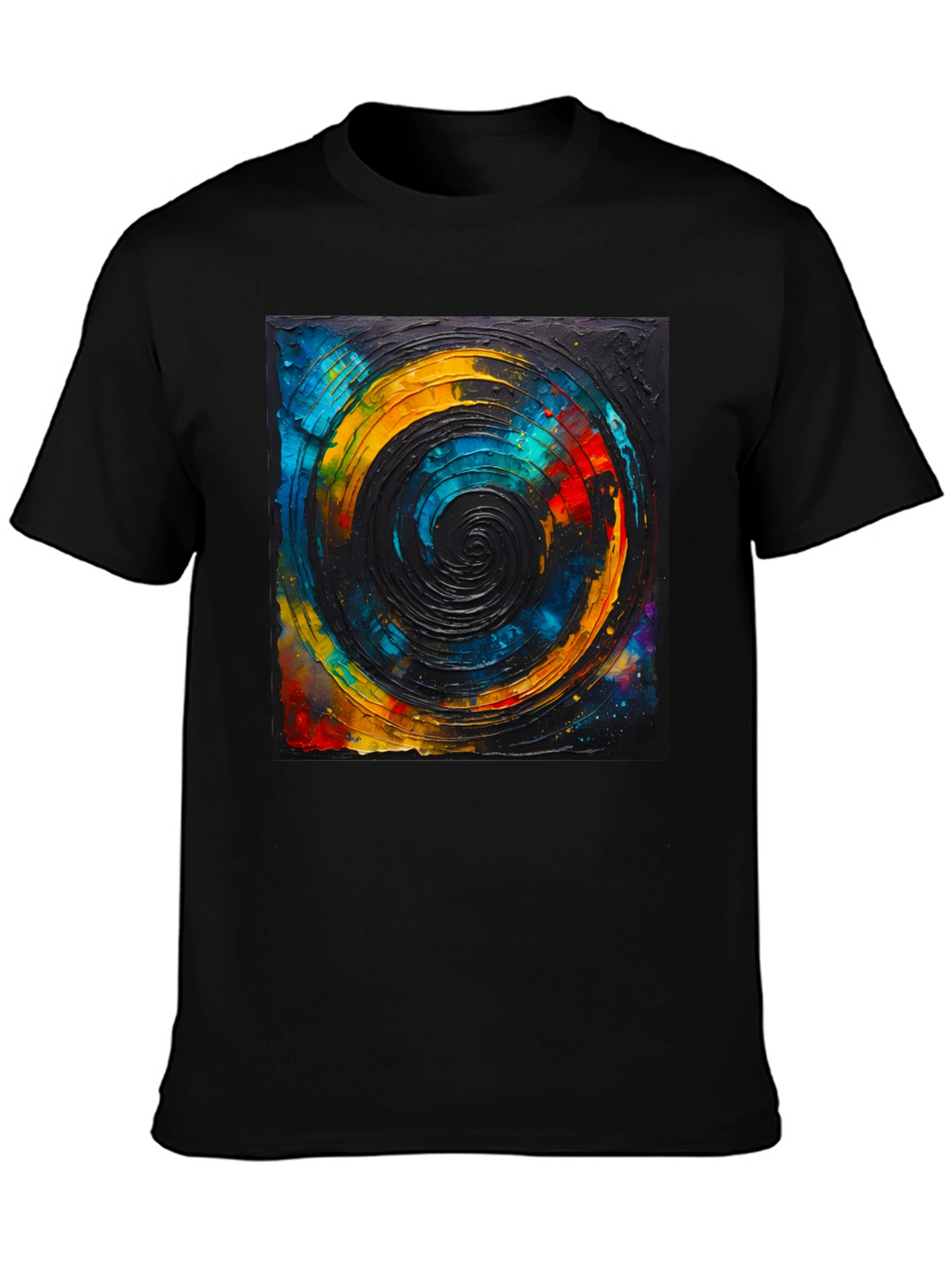 Abstract Swirl Graphic Tee - Black Unisex T-Shirt