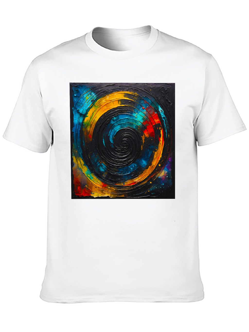 Abstract Swirl Graphic Tee - Black Unisex T-Shirt