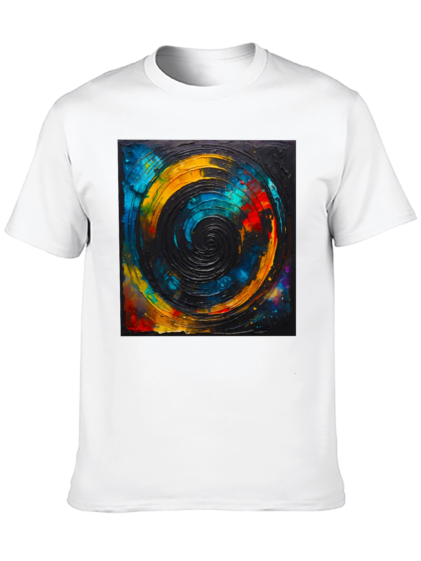 Abstract Swirl Graphic Tee - Black Unisex T-Shirt