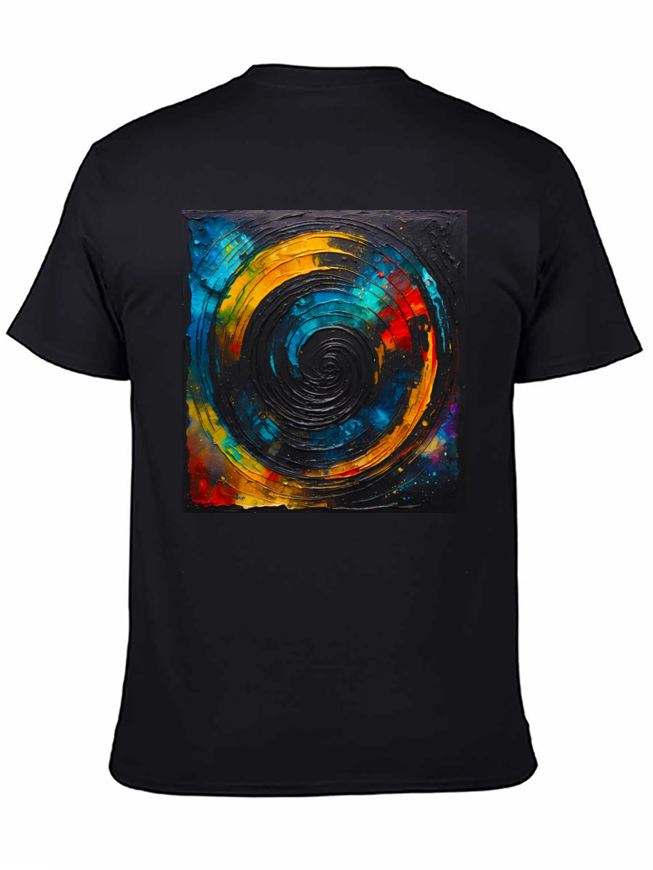 Abstract Swirl Graphic Tee - Black Unisex T-Shirt