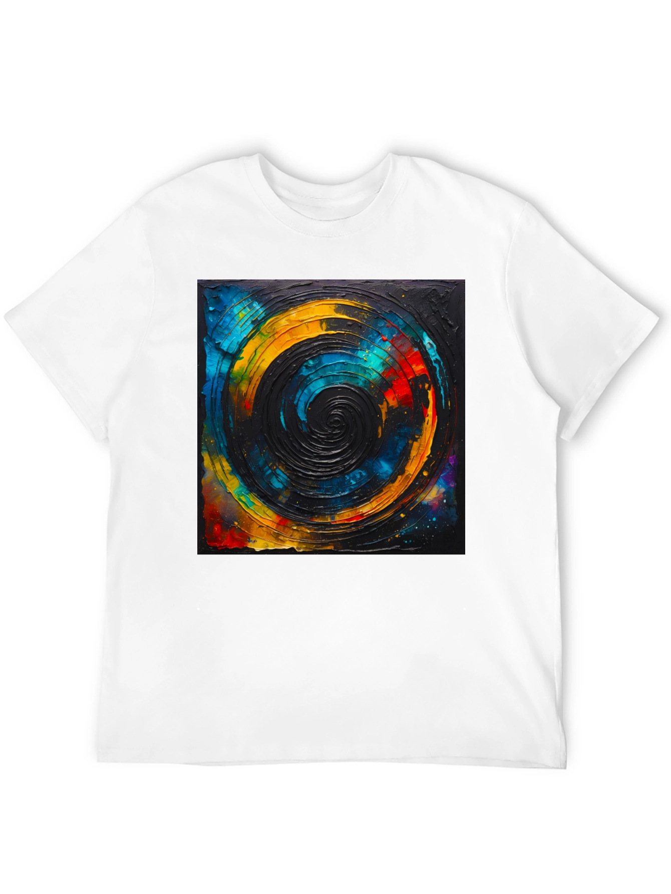 Abstract Swirl Graphic Tee - Black Unisex T-Shirt