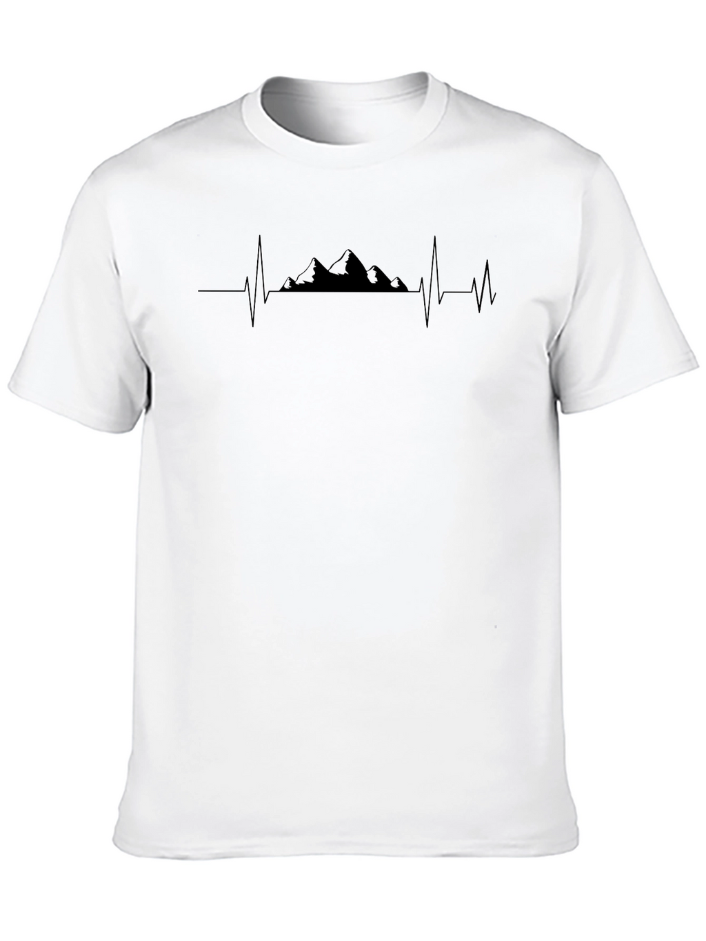 Mountain Heartbeat Graphic Tee - Mens Black T-Shirt