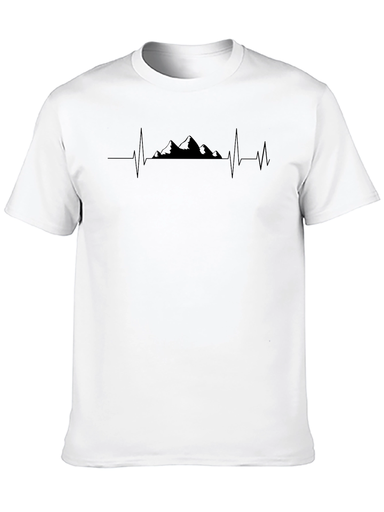 Mountain Heartbeat Graphic Tee - Mens Black T-Shirt
