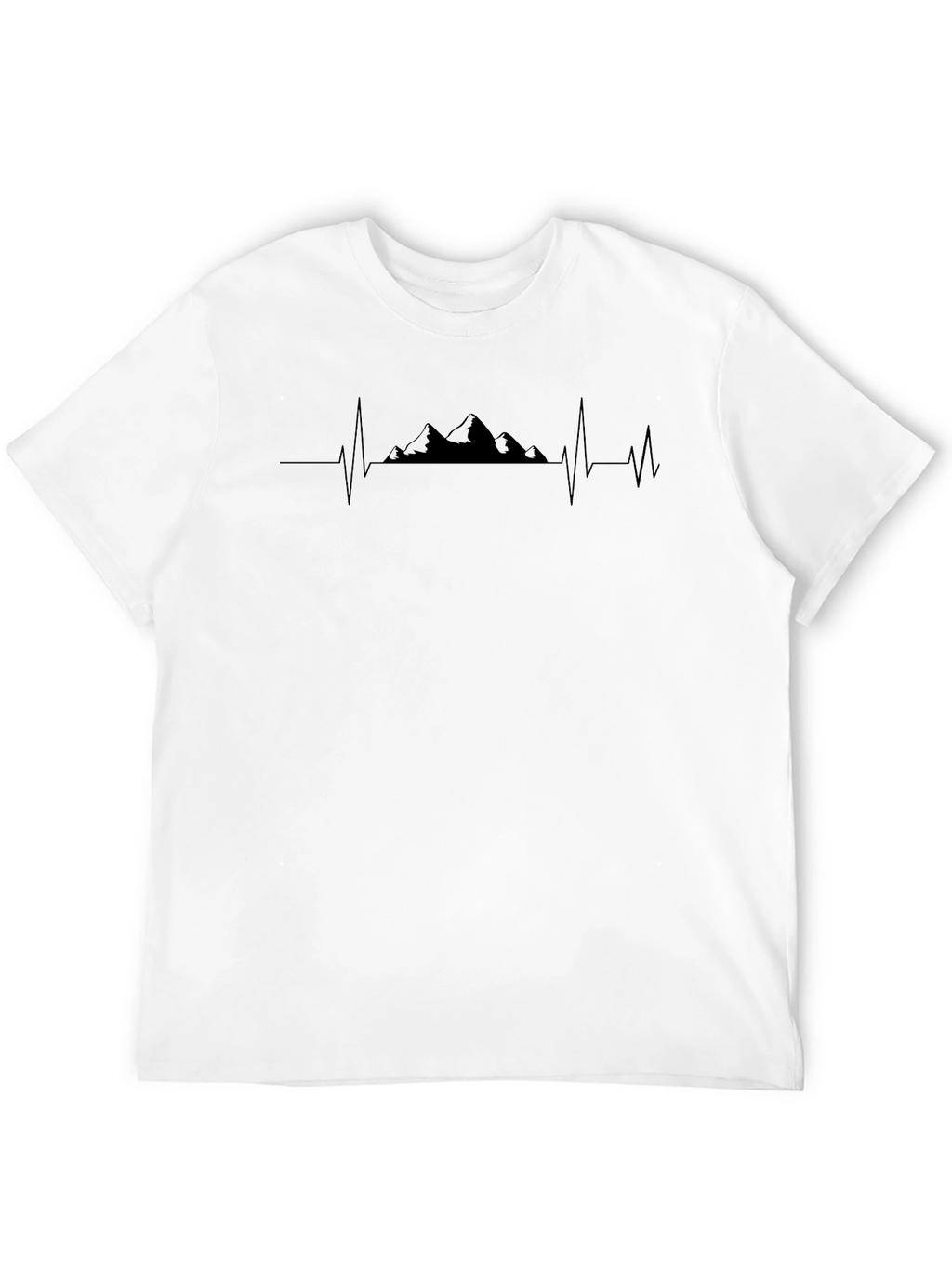 Mountain Heartbeat Graphic Tee - Mens Black T-Shirt