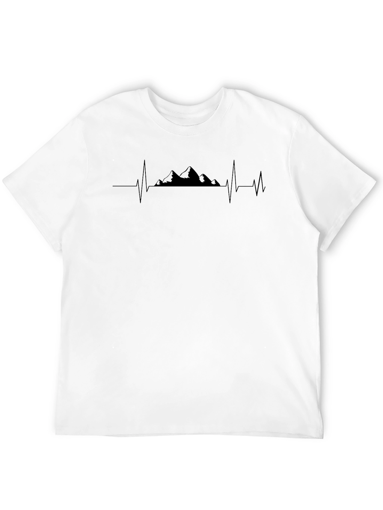 Mountain Heartbeat Graphic Tee - Mens Black T-Shirt
