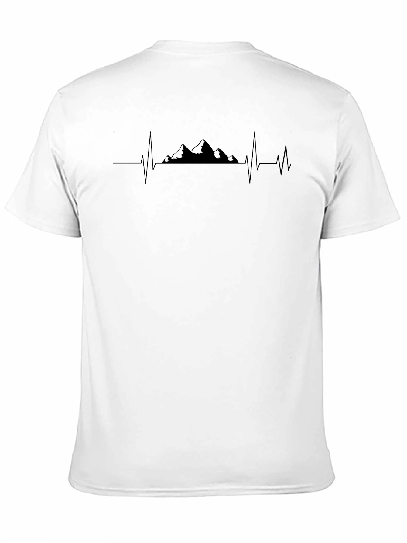 Mountain Heartbeat Graphic Tee - Mens Black T-Shirt
