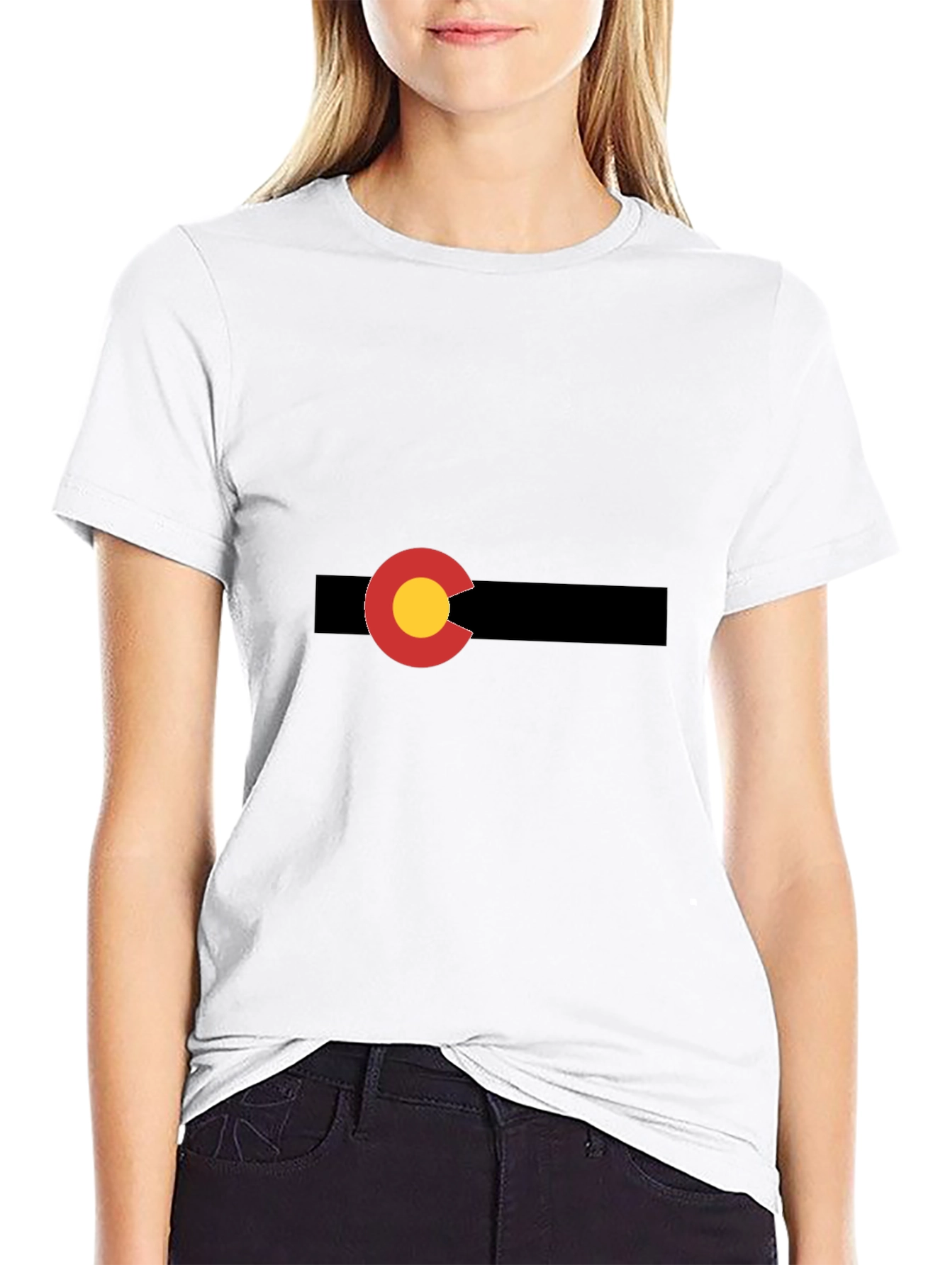 Colorado Flag Graphic Tee - Stylish Black T-Shirt