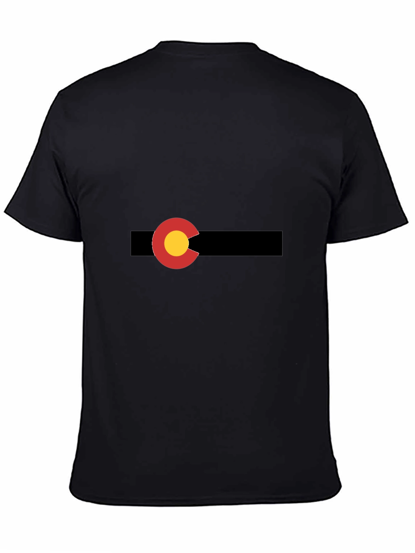 Colorado Flag Graphic Tee - Stylish Black T-Shirt