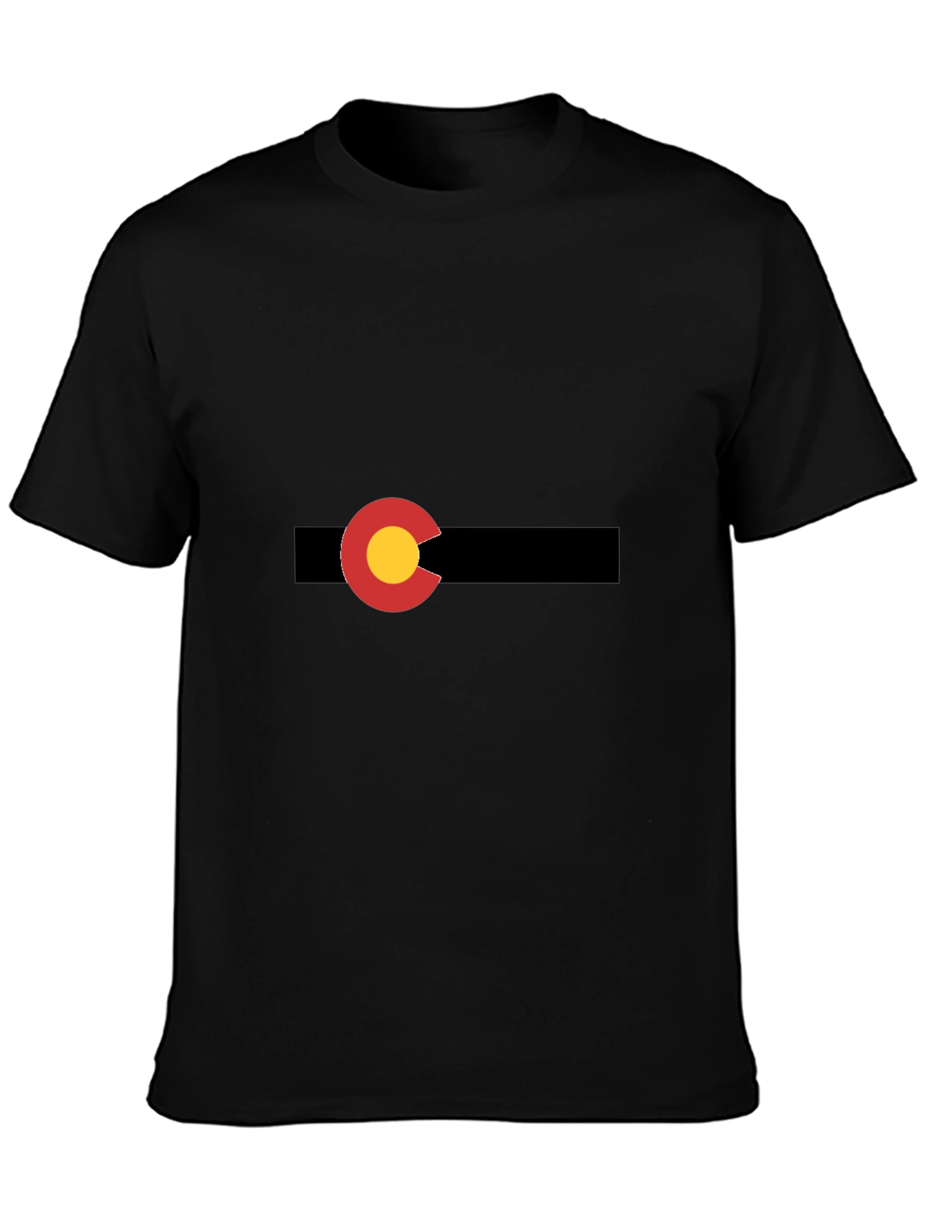 Colorado Flag Graphic Tee - Stylish Black T-Shirt