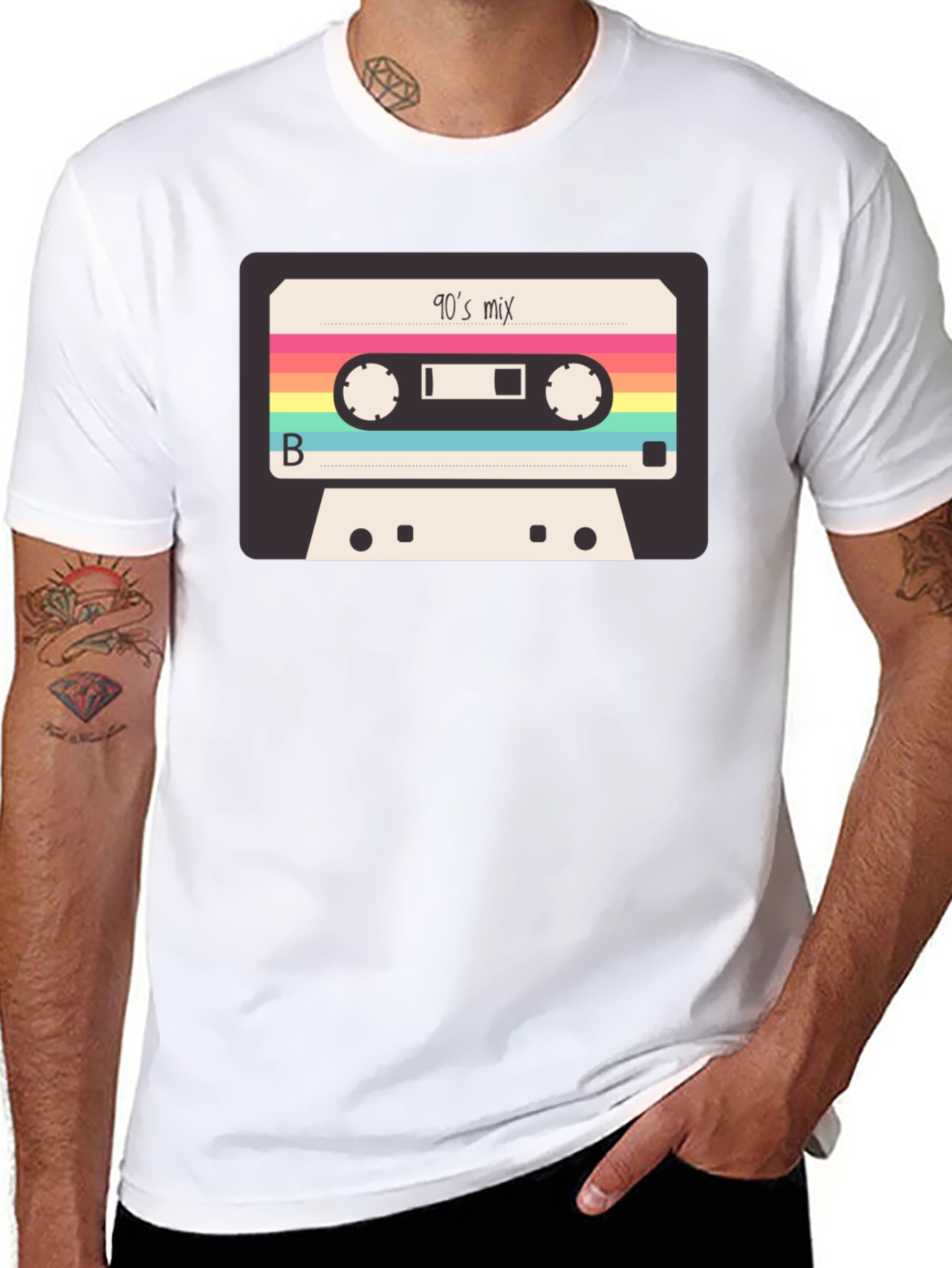 90s Mix Tape T-Shirt - Retro Cassette Graphic Tee