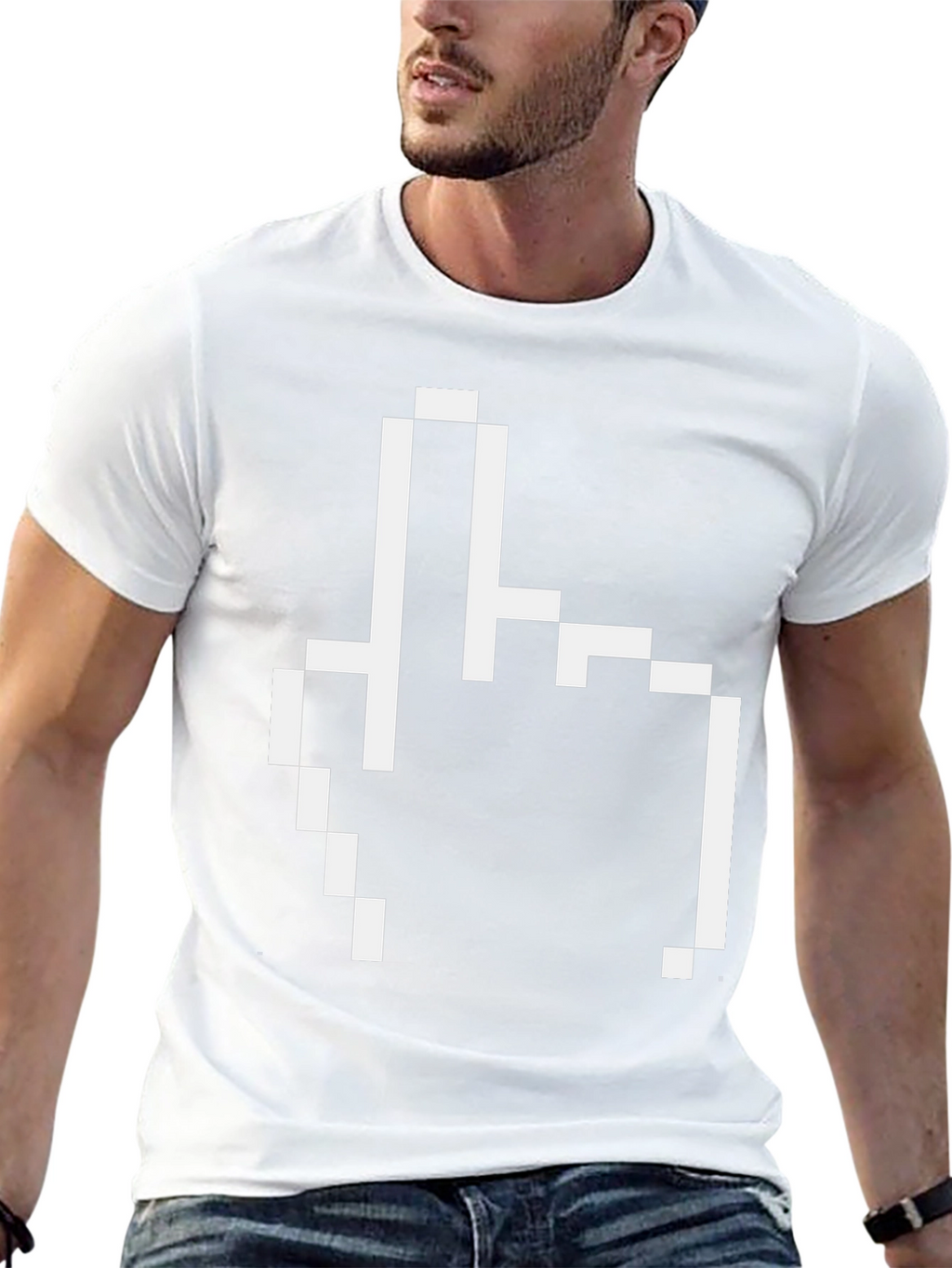 Pixel Finger T-Shirt - Retro Style Funny Graphic Tee