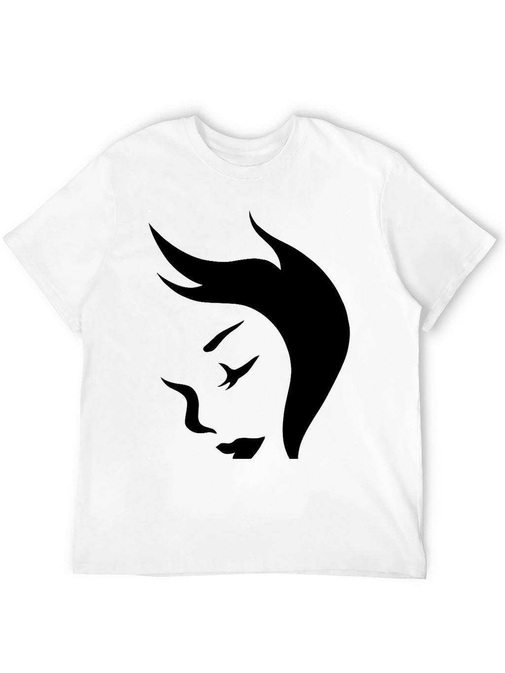 Minimalist Face Graphic Black T-Shirt