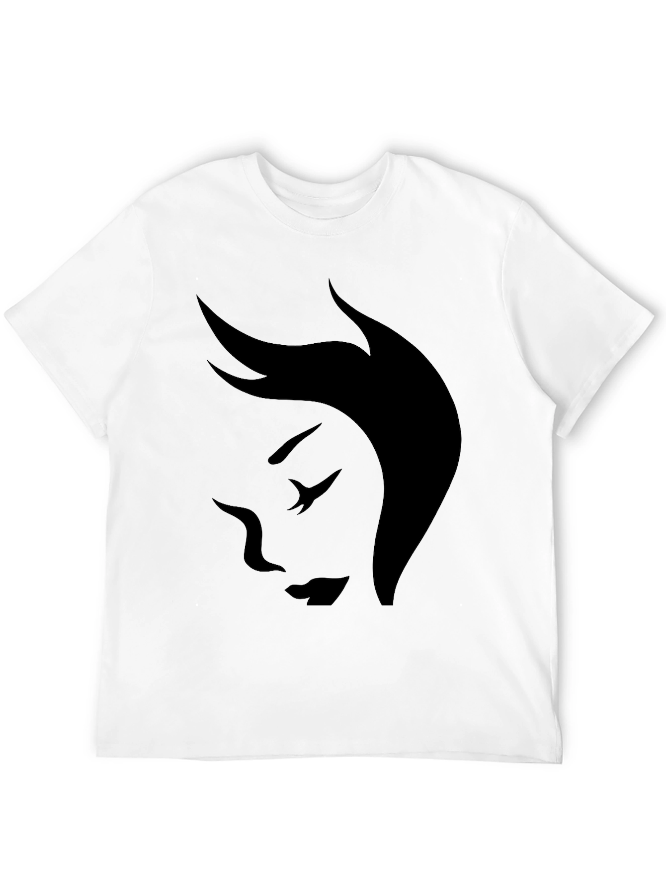 Minimalist Face Graphic Black T-Shirt