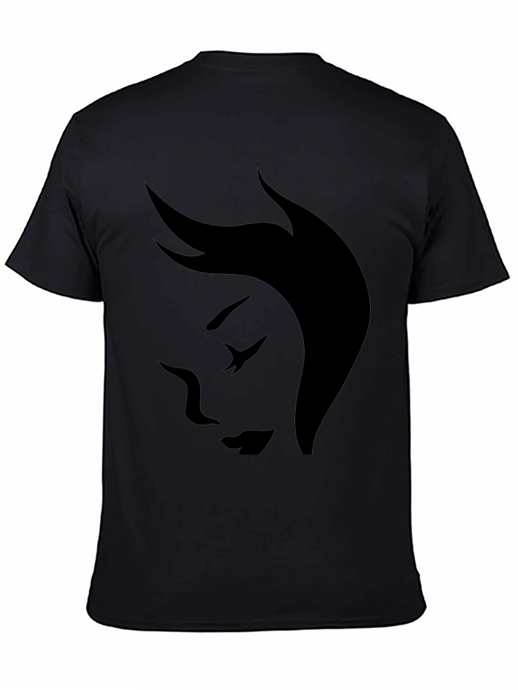 Minimalist Face Graphic Black T-Shirt