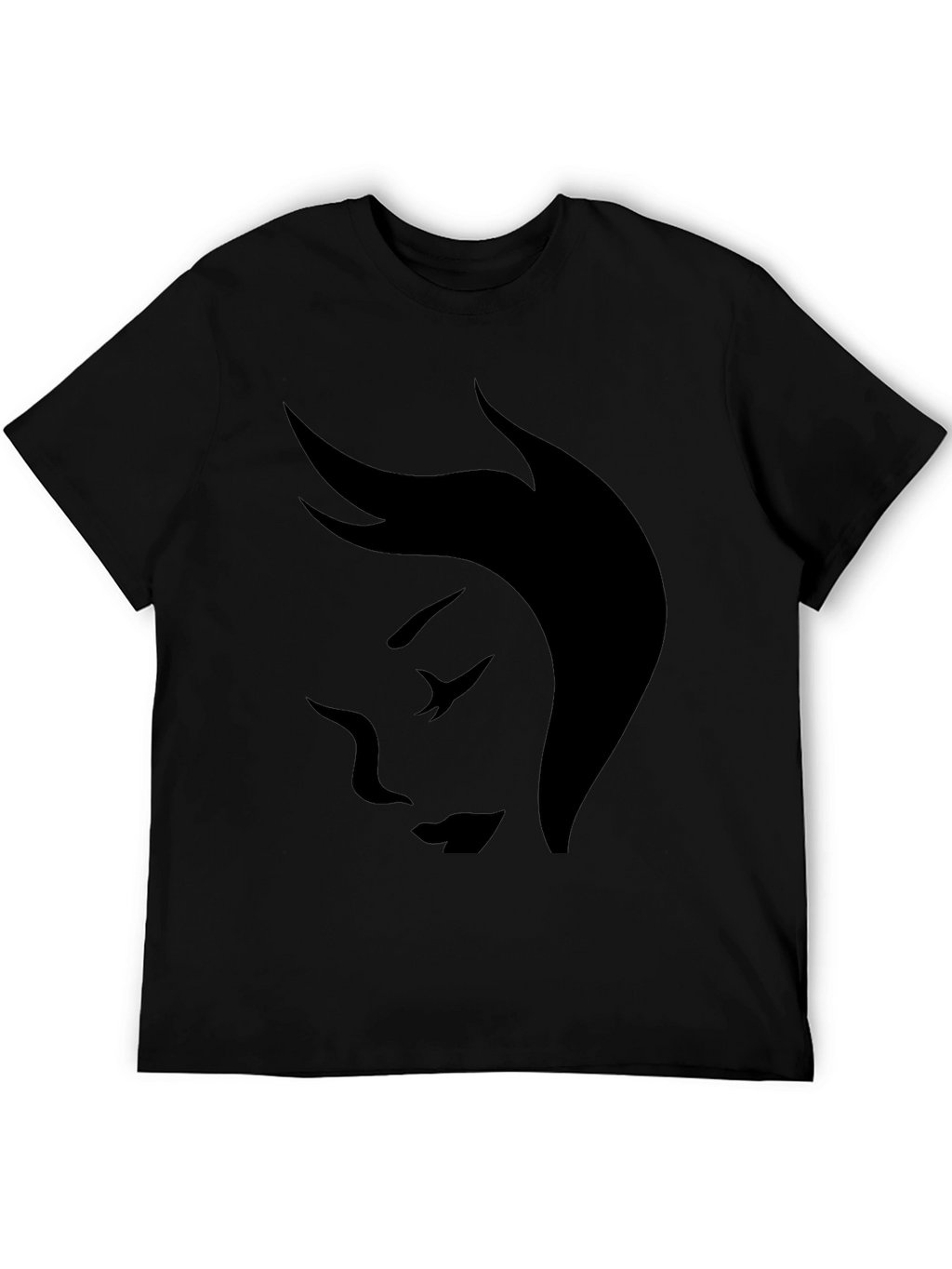 Minimalist Face Graphic Black T-Shirt