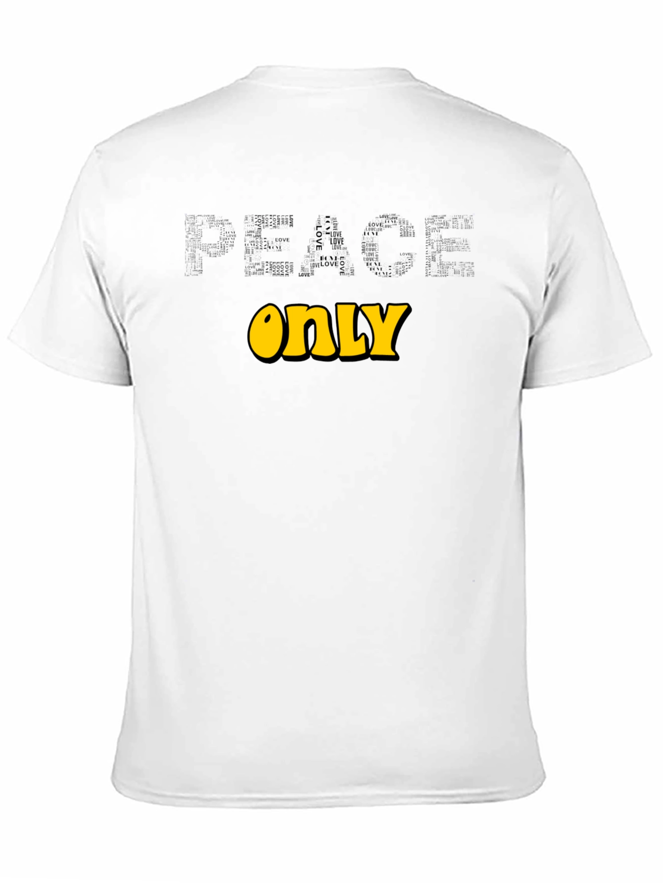 Peace Only Graphic T-Shirt Black Cotton Blend