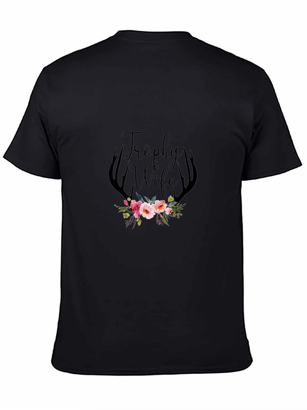 Trophy Wife Floral Antler Graphic Tee