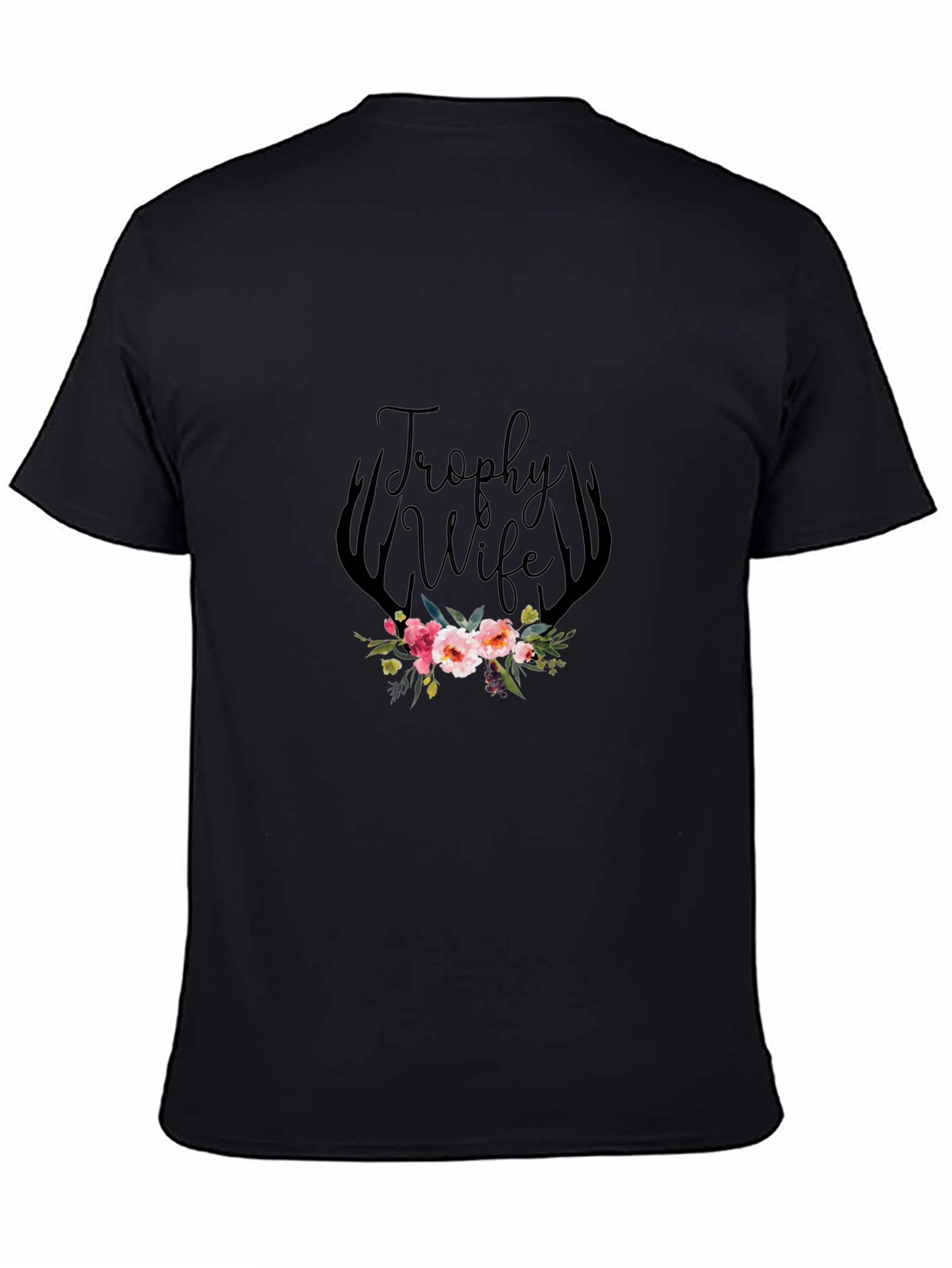 Trophy Wife Floral Antler Graphic Tee