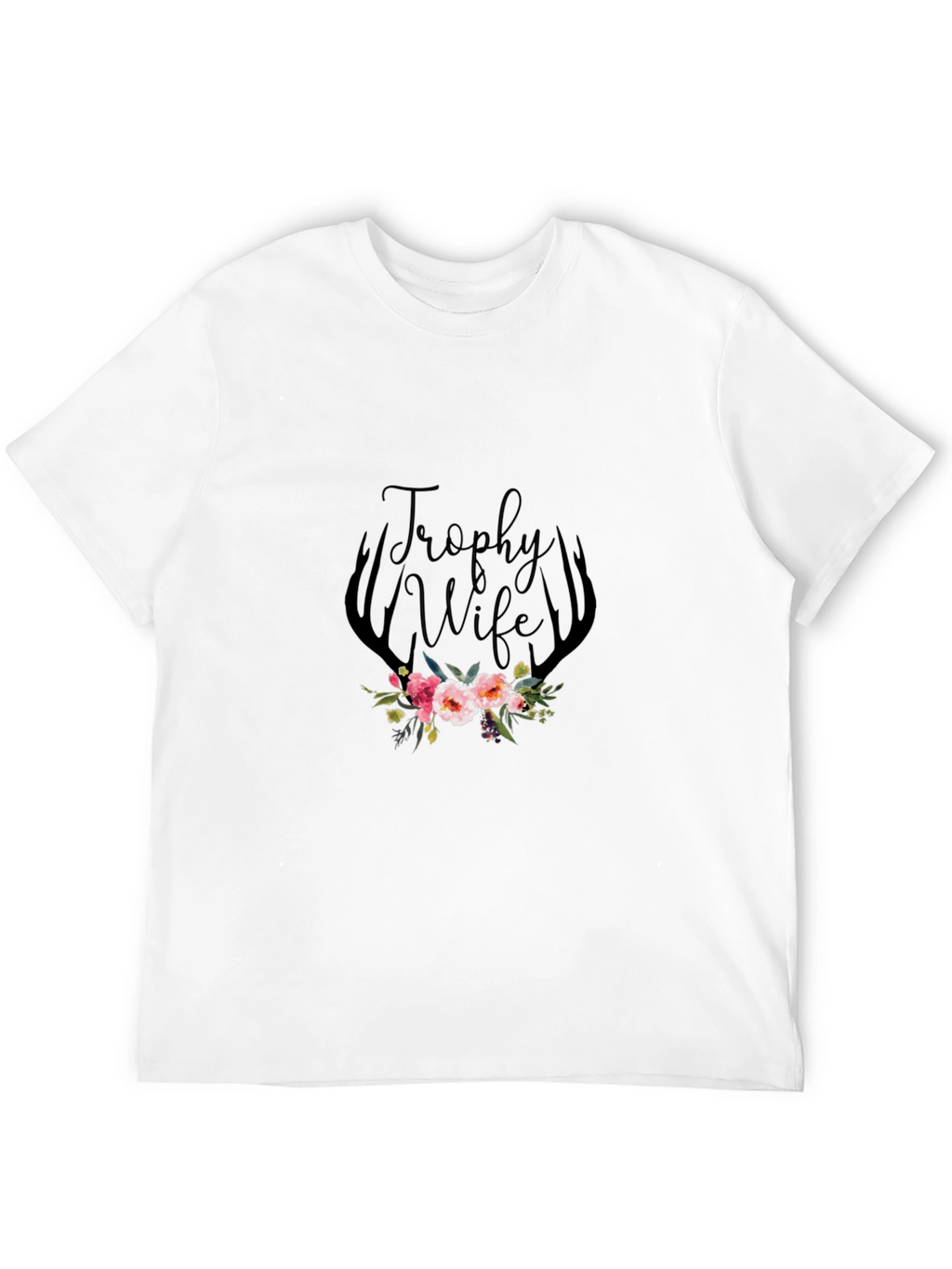 Trophy Wife Floral Antler Graphic Tee