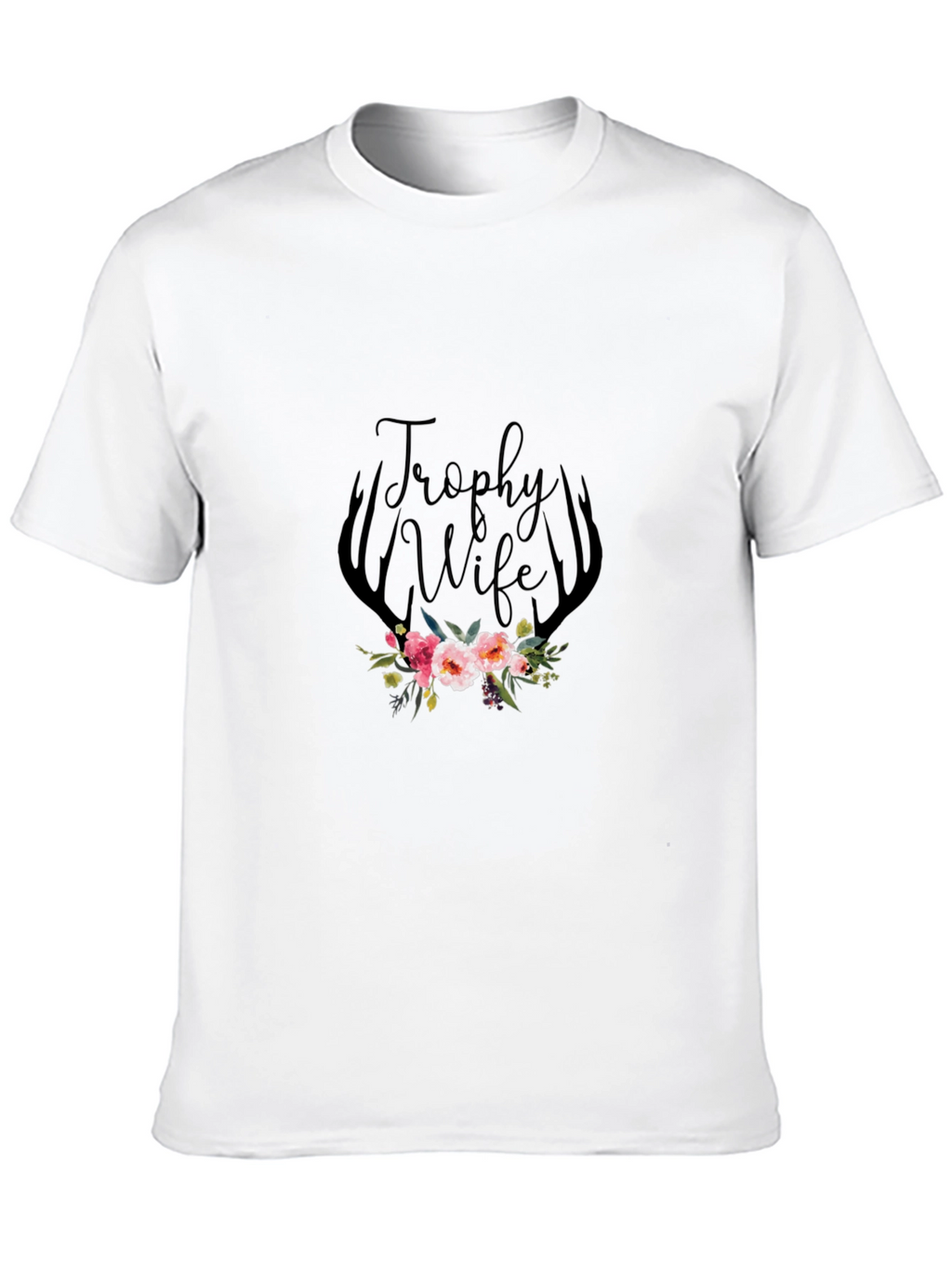 Trophy Wife Floral Antler Graphic Tee