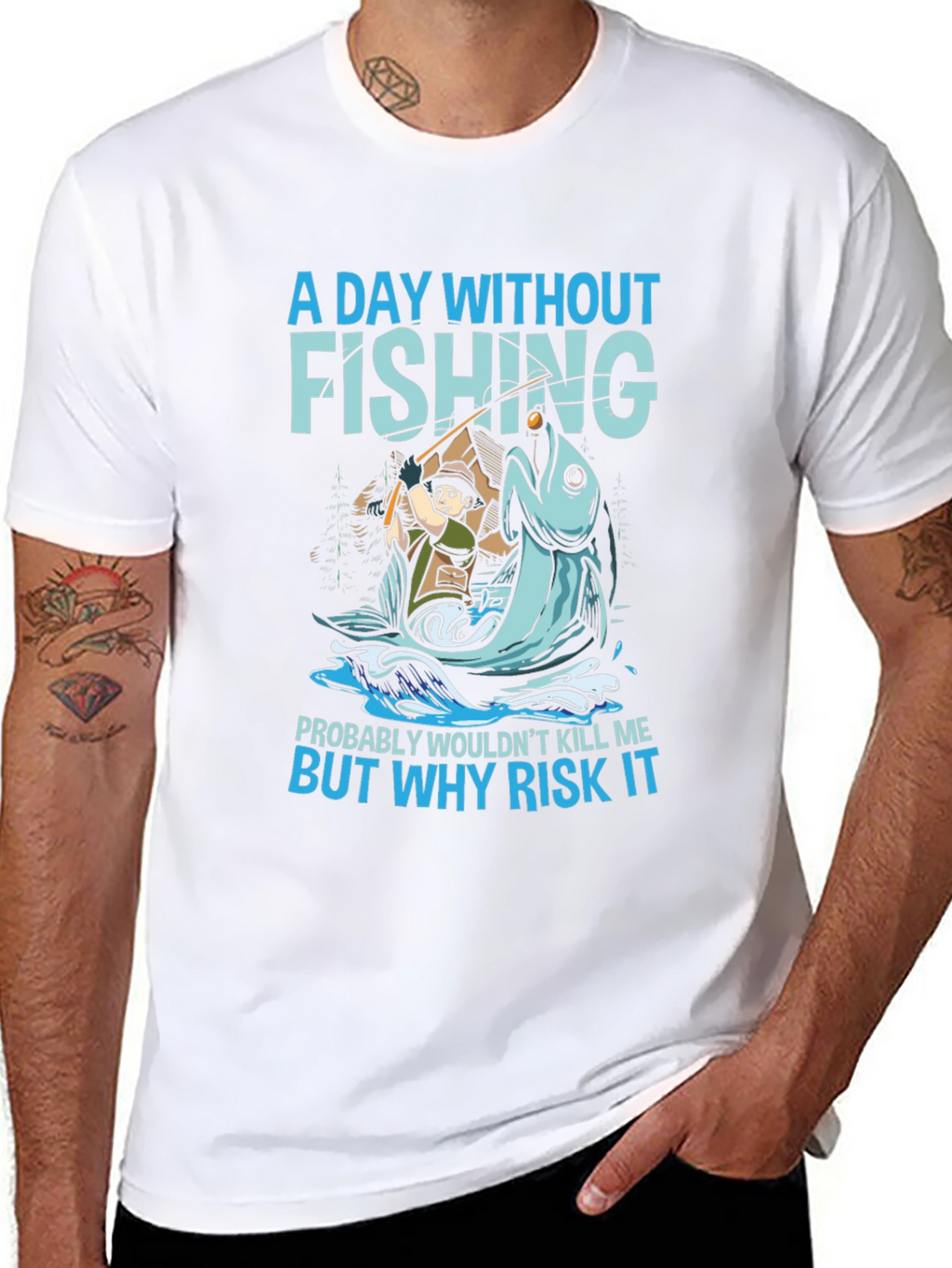 Fishing Graphic T-Shirt - Why Risk It?