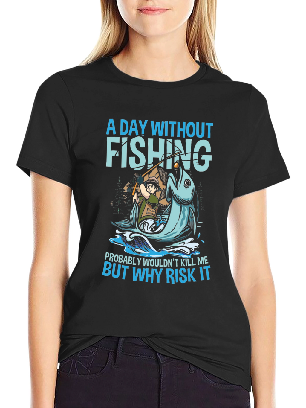 Fishing Graphic T-Shirt - Why Risk It?
