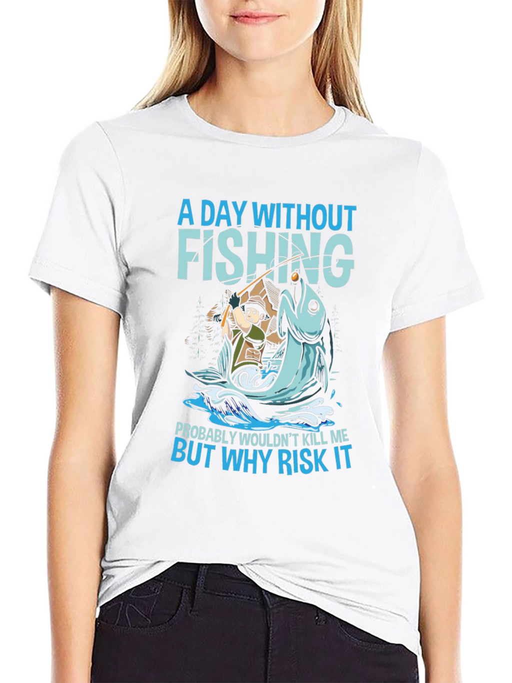Fishing Graphic T-Shirt - Why Risk It?