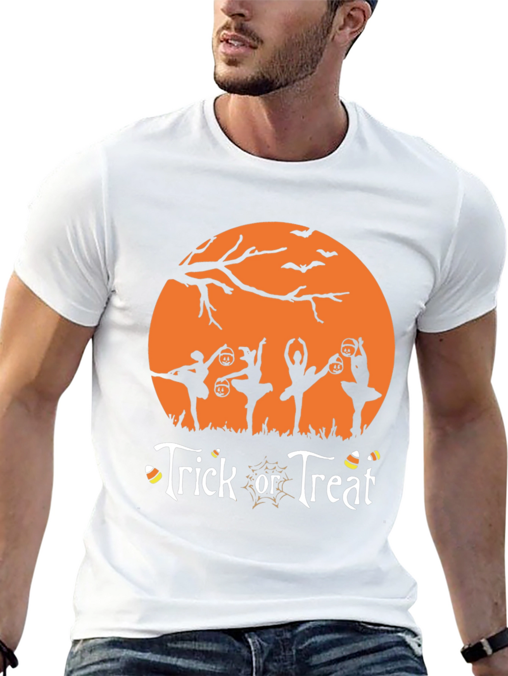 Halloween Ballerina Trick or Treat Graphic Tee
