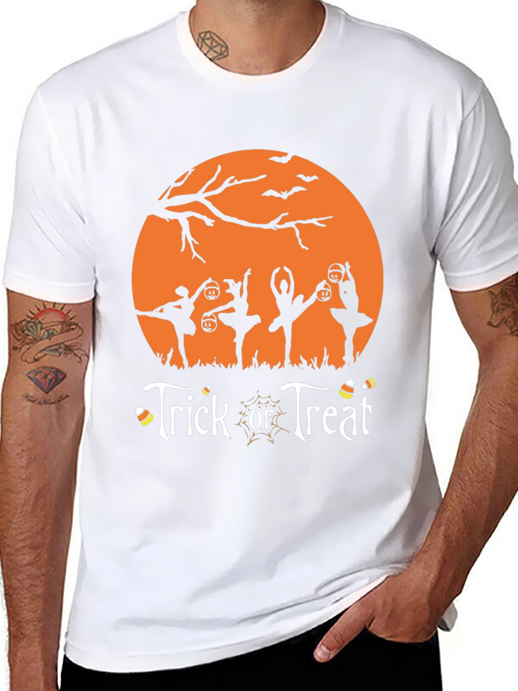 Halloween Ballerina Trick or Treat Graphic Tee