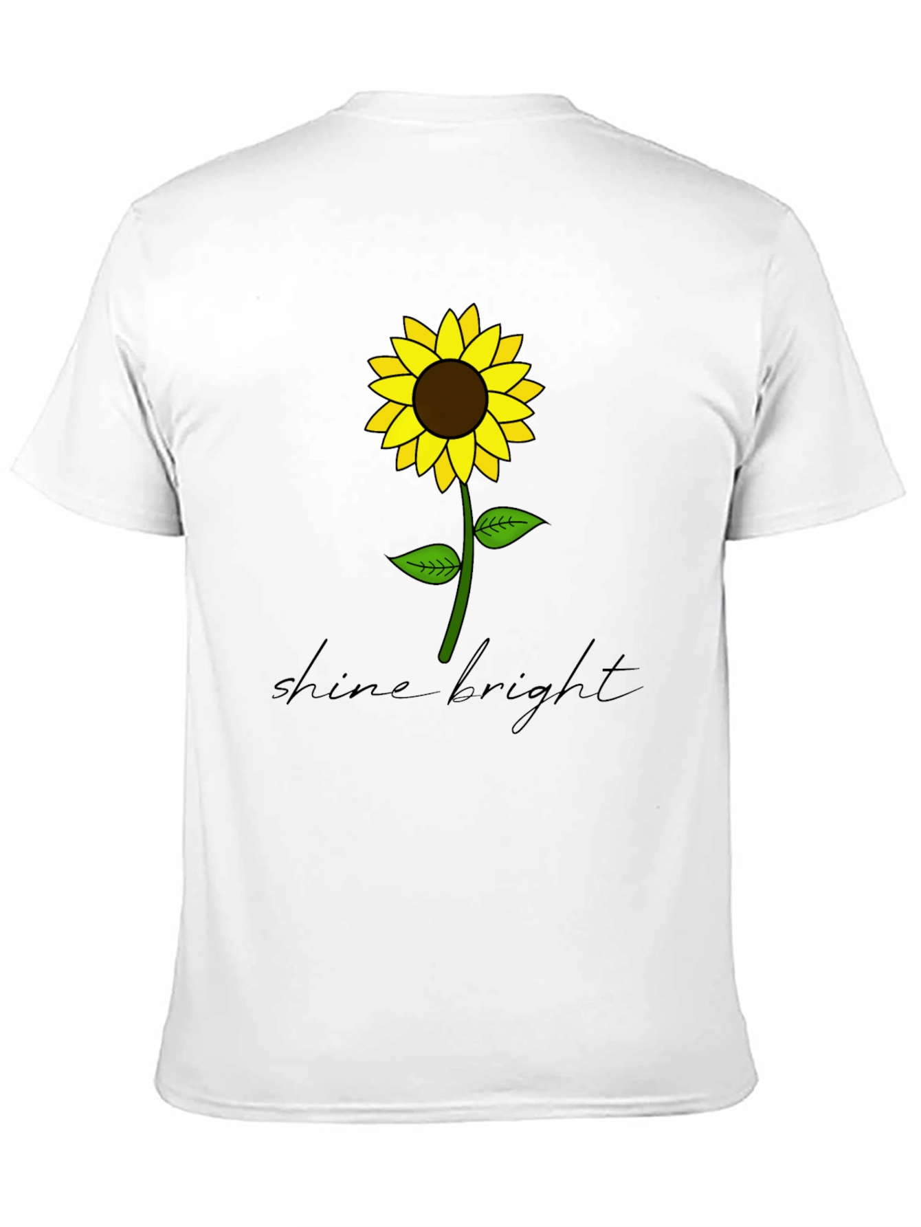 Shine Bright Sunflower Graphic Tee - Black