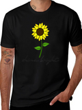 Shine Bright Sunflower Graphic Tee - Black