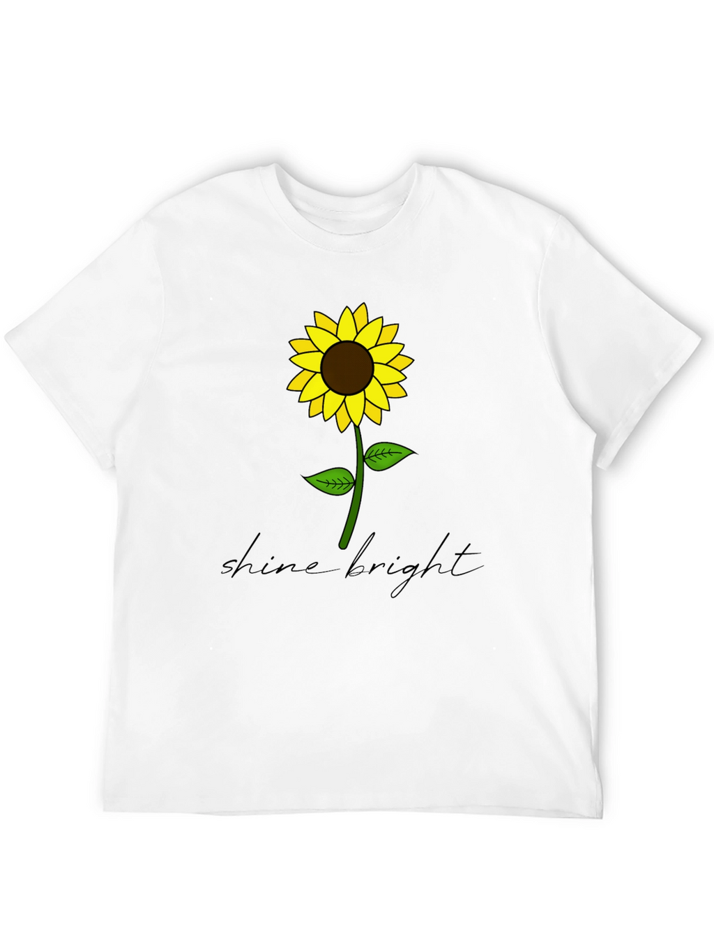 Shine Bright Sunflower Graphic Tee - Black