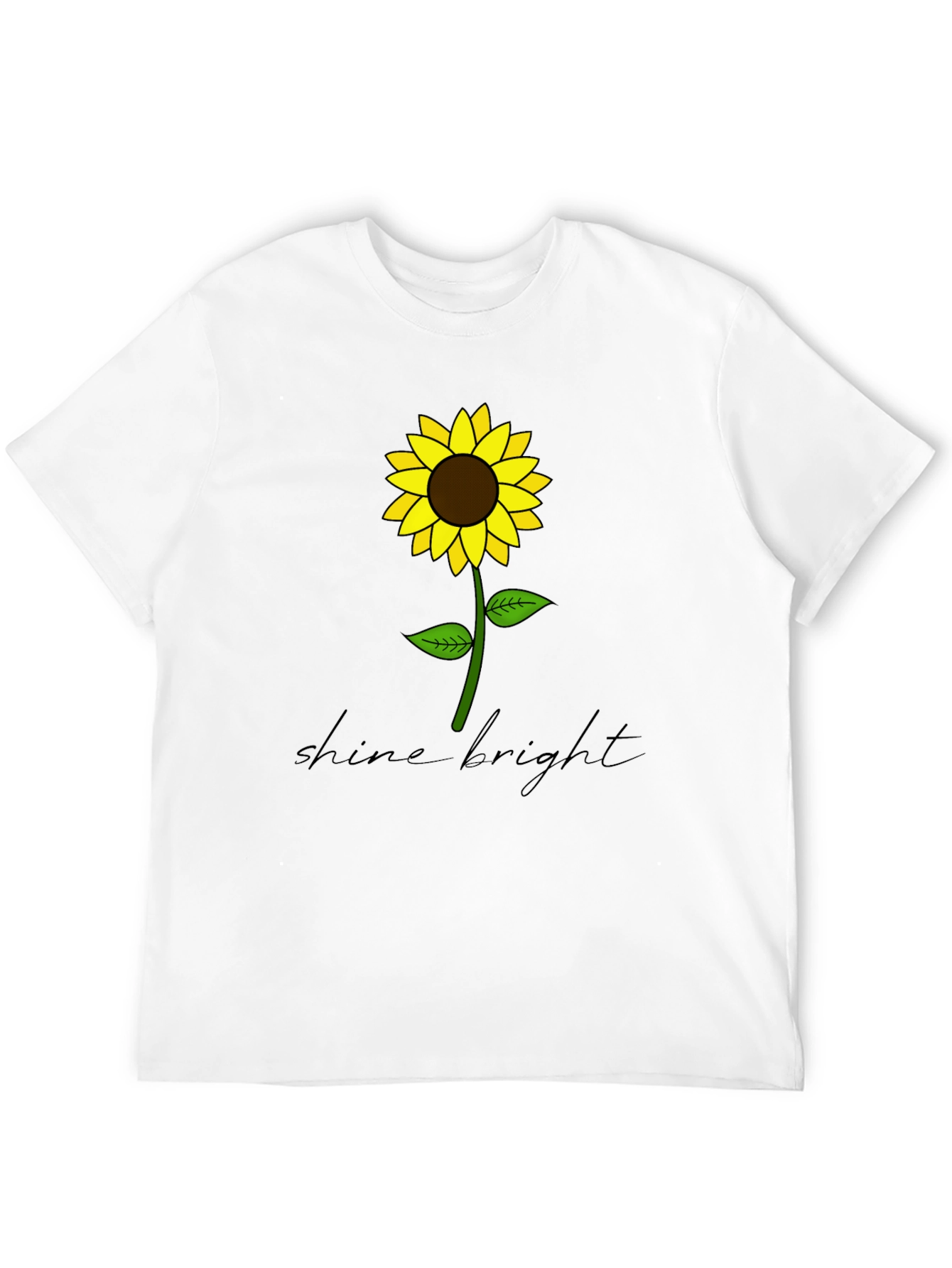 Shine Bright Sunflower Graphic Tee - Black