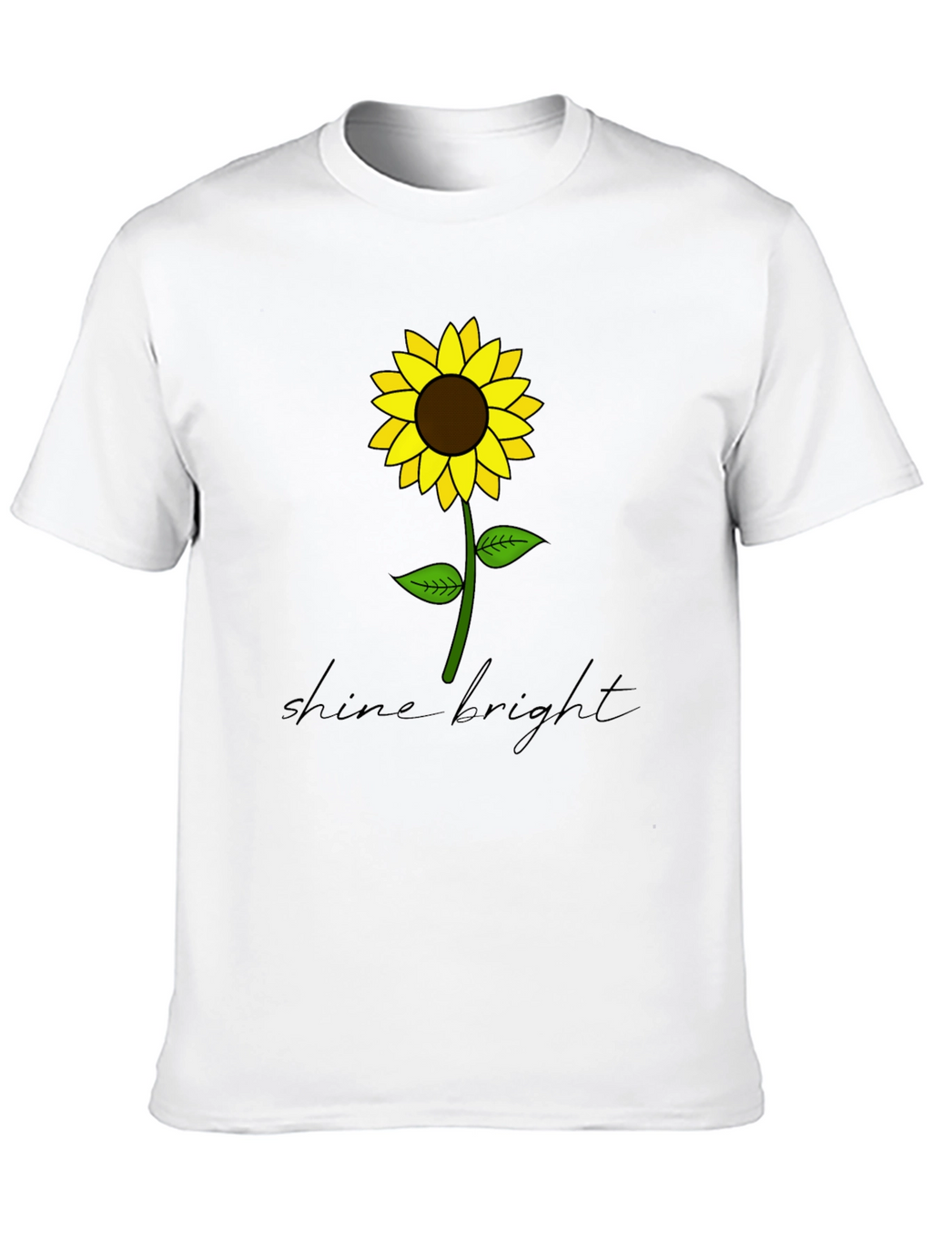 Shine Bright Sunflower Graphic Tee - Black