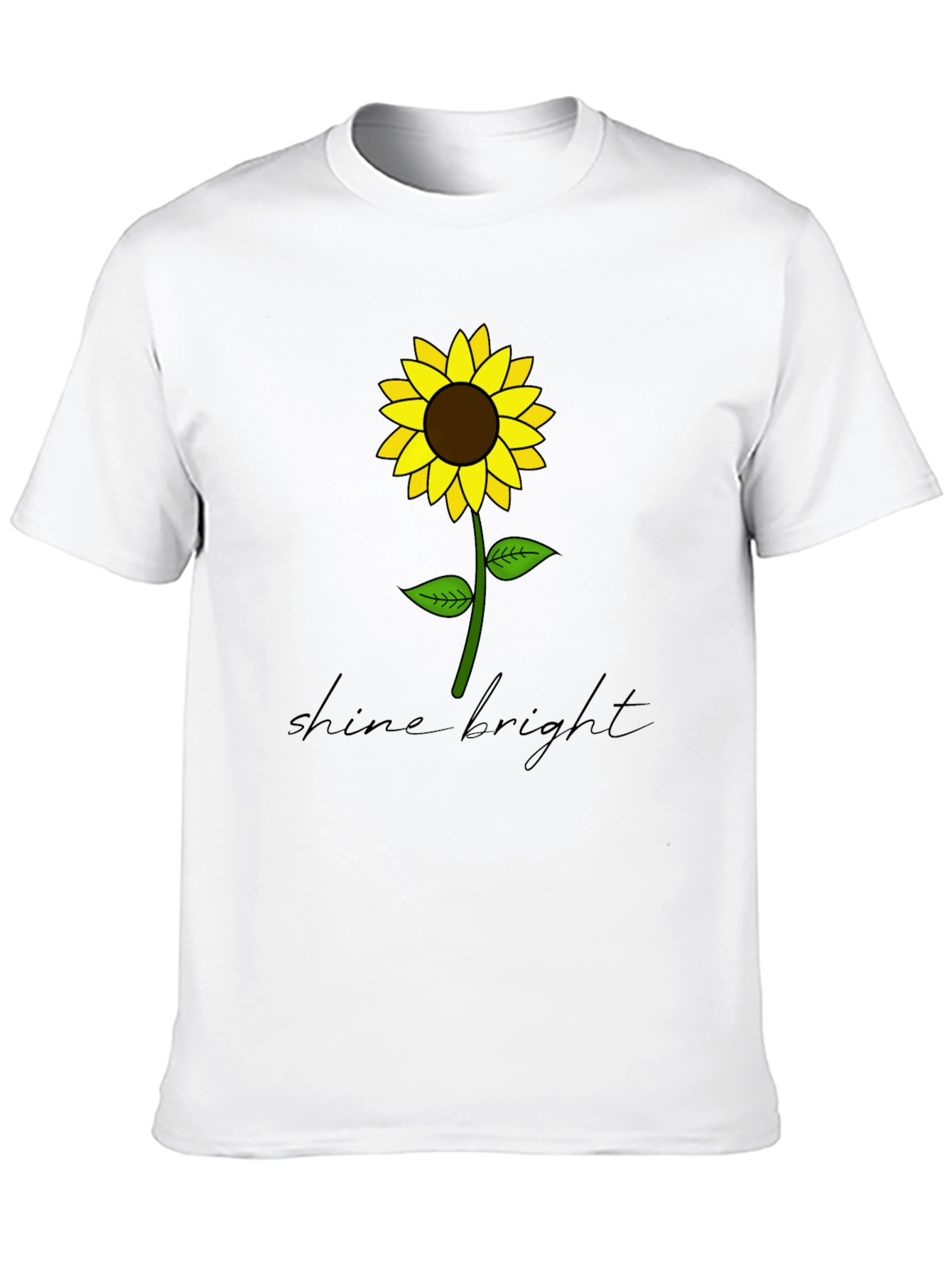 Shine Bright Sunflower Graphic Tee - Black