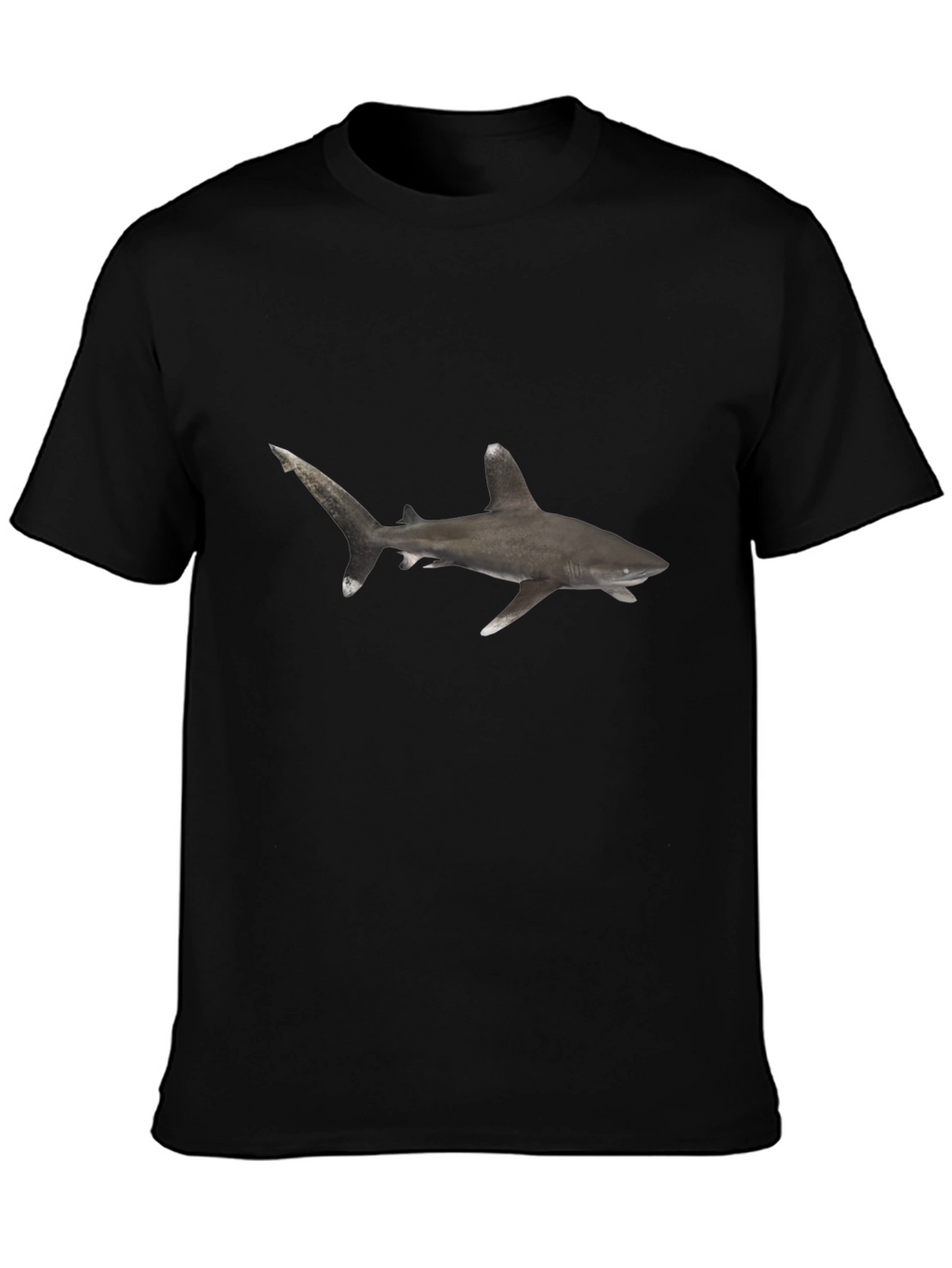 Shark Graphic Black T-Shirt - Mens Casual Tee
