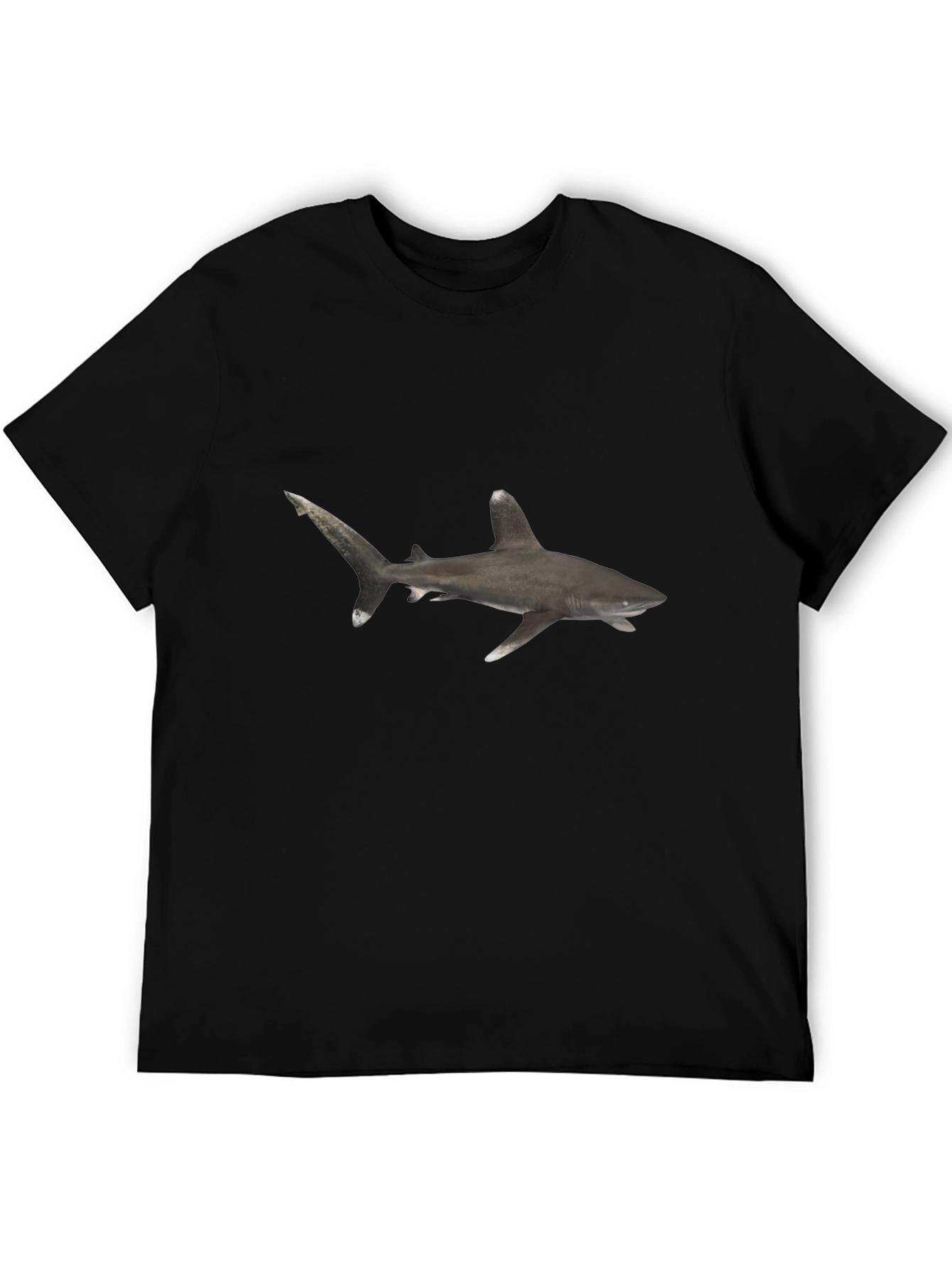 Shark Graphic Black T-Shirt - Mens Casual Tee