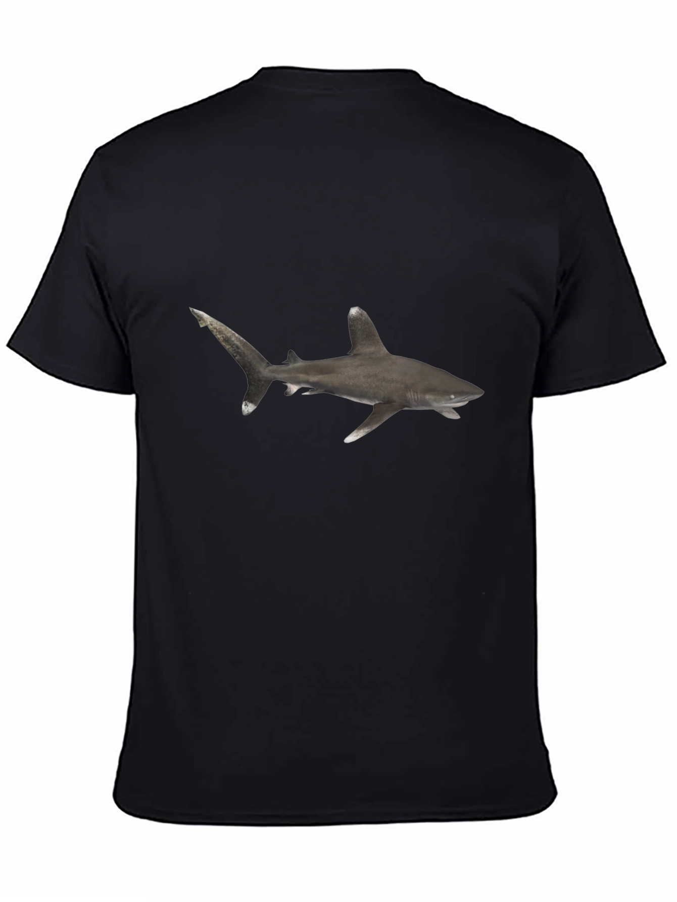 Shark Graphic Black T-Shirt - Mens Casual Tee