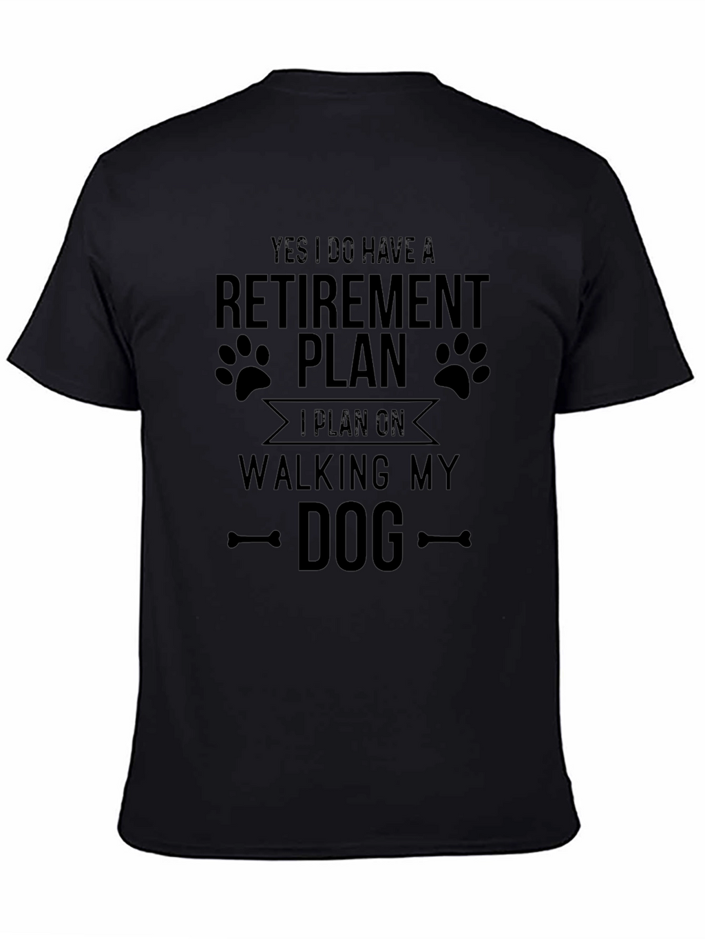 Retirement Plan Walking Dog Graphic T-Shirt