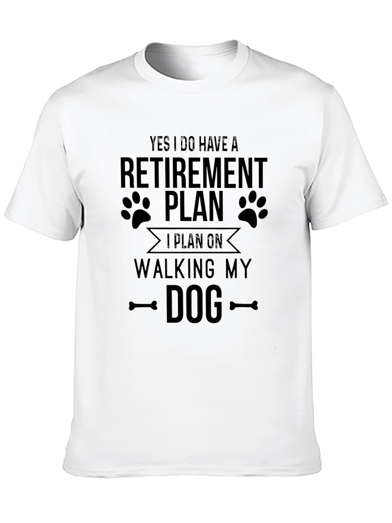 Retirement Plan Walking Dog Graphic T-Shirt