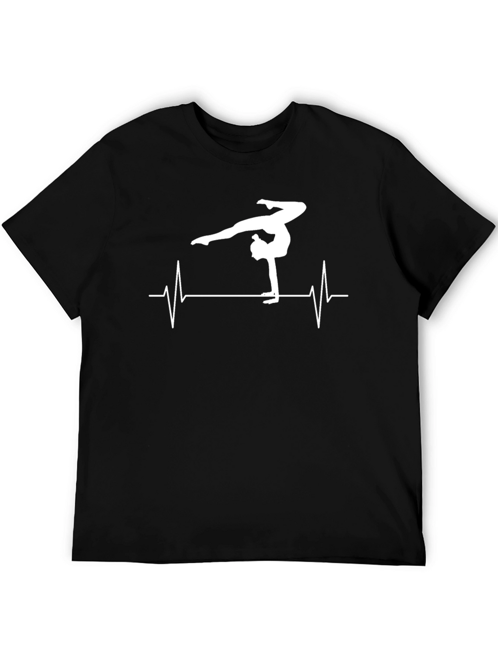 Gymnast Heartbeat Graphic Tee - Black