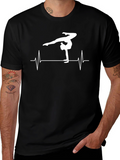 Gymnast Heartbeat Graphic Tee - Black