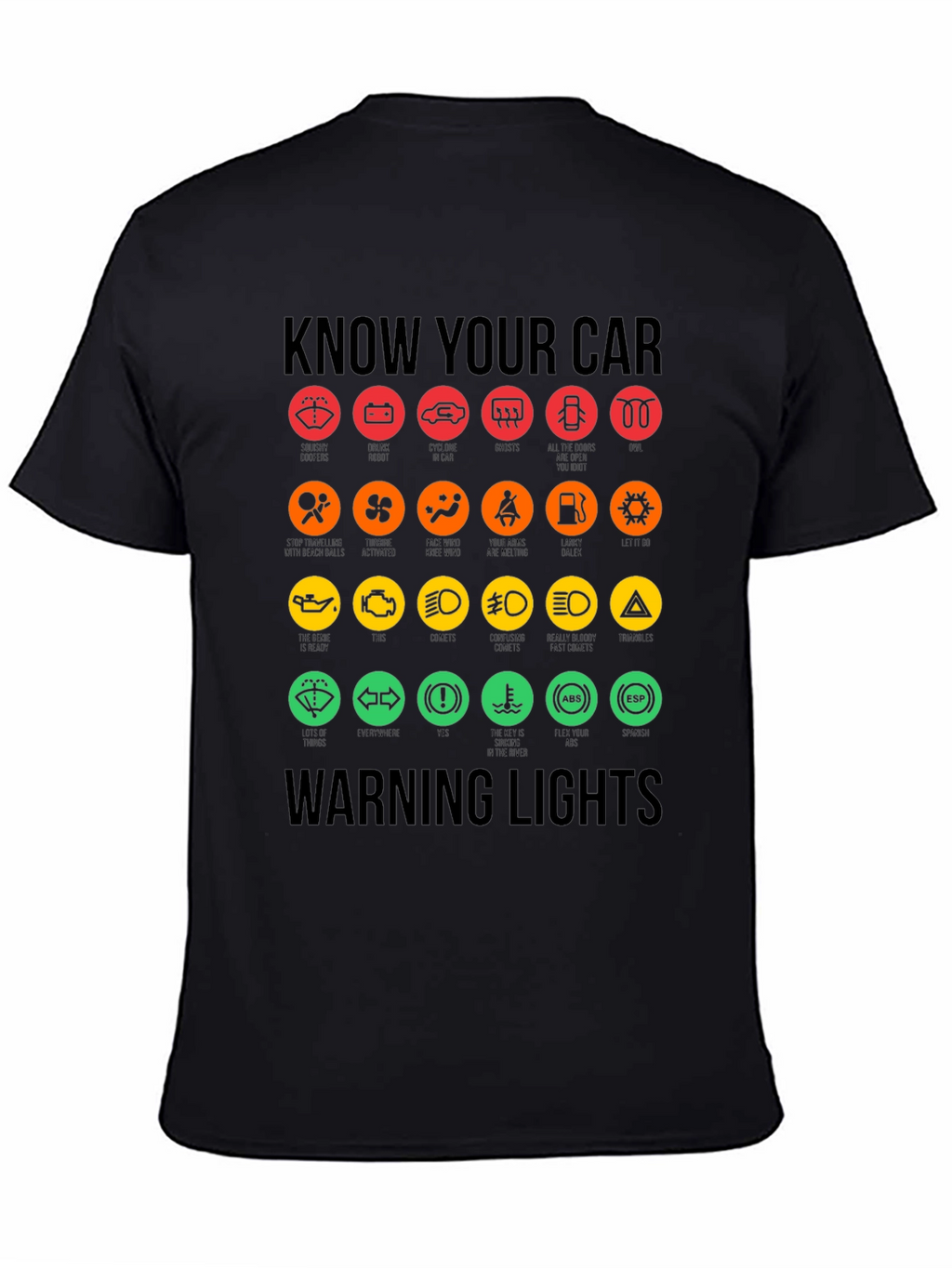 Know Your Car Warning Lights Graphic Tee